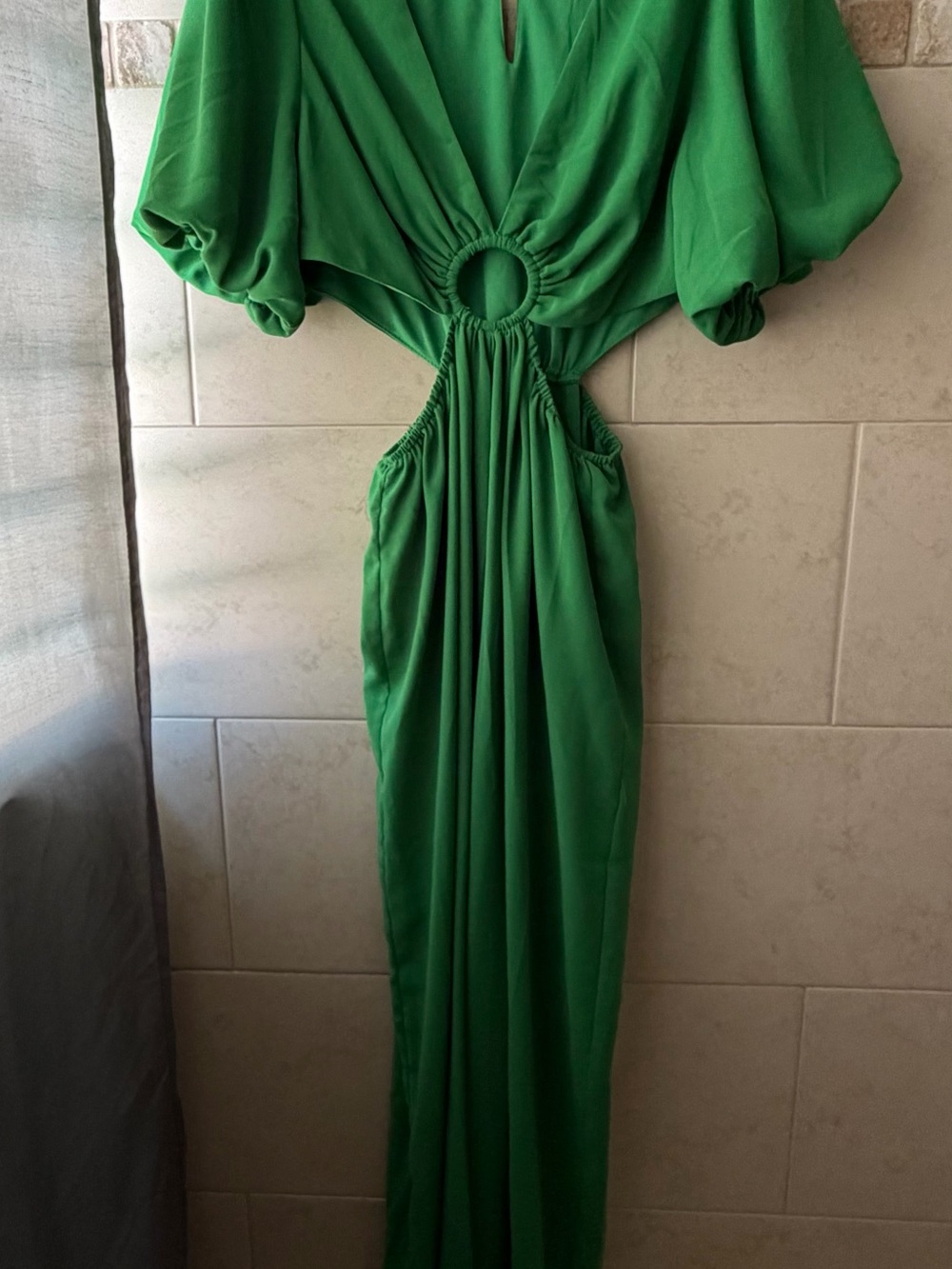 Green Ring-Detail Jumpsuit- Women